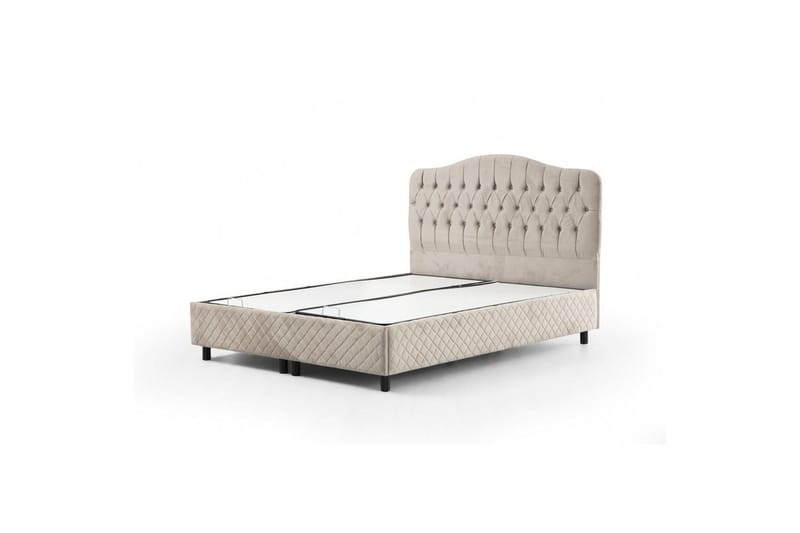 Dubbel Sängram & Sänggavel Subato Beige - 160 x 125 x 200 cm - Möbler - Säng - Sängram & sängstomme