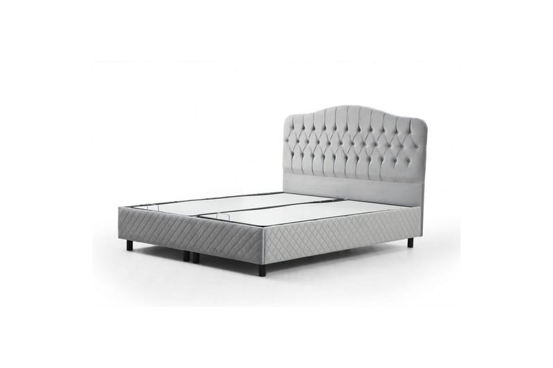 Dubbel Sängram & Sänggavel Subato Grey - 150 x 125 x 200 cm - Möbler - Säng - Sängram & sängstomme