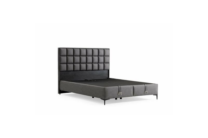 Dubbel Sängram & Sänggavel Sube Grå - 160 x 38 x 200 cm - Möbler - Säng - Sängram & sängstomme
