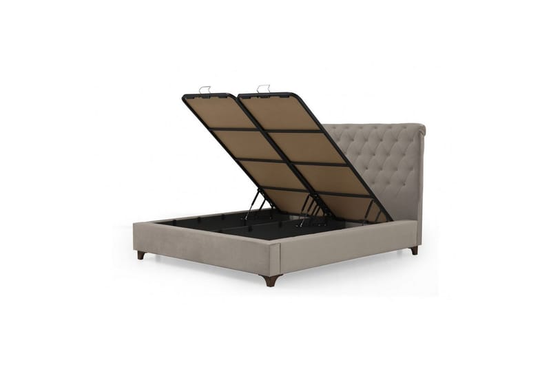 Dubbel Sängram & Sänggavel Subra Beige - 150 x 130 x 200 cm - Möbler - Säng - Sängram & sängstomme
