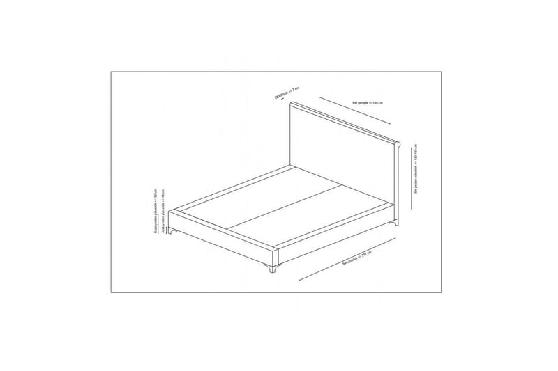 Dubbel Sängram & Sänggavel Subra Dammig Veya - 150 x 130 x 200 cm - Möbler - Säng - Sängram & sängstomme