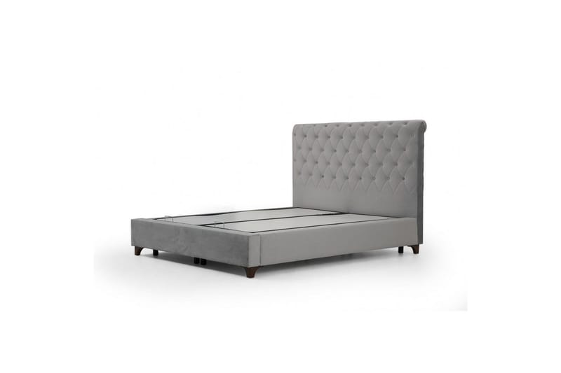 Dubbel Sängram & Sänggavel Subra Grå - 150 x 130 x 200 cm - Möbler - Säng - Sängram & sängstomme