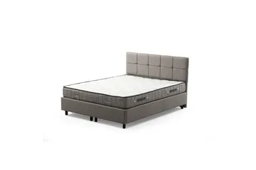 Dubbel Sängram & Sänggavel Sudalmuni ljusgrå - 140 x 110 x 200 cm - Möbler - Säng - Komplett sängpaket