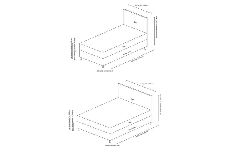 Dubbel Sängram & Sänggavel Sudamal Brun - 160 x 110 x 200 cm - Möbler - Säng - Sängram & sängstomme