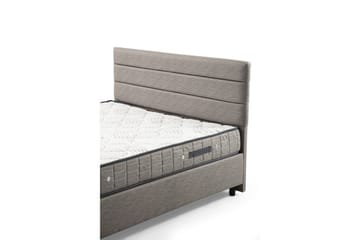 Dubbelmadrass, Bas & Huvudgavel Sonyi Set Ljusgrå - 140 x 114 x 200 cm - Möbler - Säng - Komplett sängpaket
