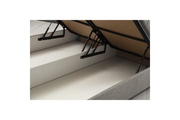 Dubbelmadrass, Bas & Huvudgavel Sonyi Set Ljusgrå - 140 x 114 x 200 cm - Möbler - Säng - Komplett sängpaket