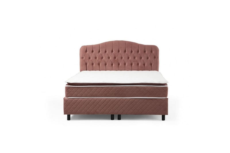 Dubbelmadrass, Bas & Huvudgavel Subato Set Dammig Veyaa - 150 x 125 x 200 cm - Möbler - Säng - Komplett sängpaket