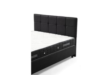 Dubbelmadrass, Bas & Huvudgavel Sudalmuni set antracit - 140 x 114 x 200 cm - Möbler - Säng - Komplett sängpaket
