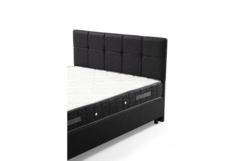 Dubbelmadrass, Bas & Huvudgavel Sudalmuni set antracit - 150 x 114 x 200 cm - Möbler - Säng - Komplett sängpaket