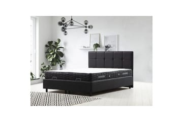 Dubbelmadrass, Bas & Huvudgavel Sudalmuni set antracit - 160 x 114 x 200 cm - Möbler - Säng - Komplett sängpaket