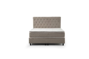 Dubbelmadrass, Bas & Huvudgavel Sudamoon Set Beige