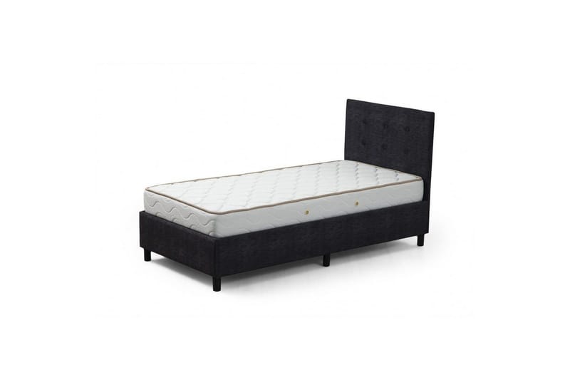 Dubbelmadrass, Bas & Huvudgavel Pilode Set Antracit, 160 x 107 x 204 cm