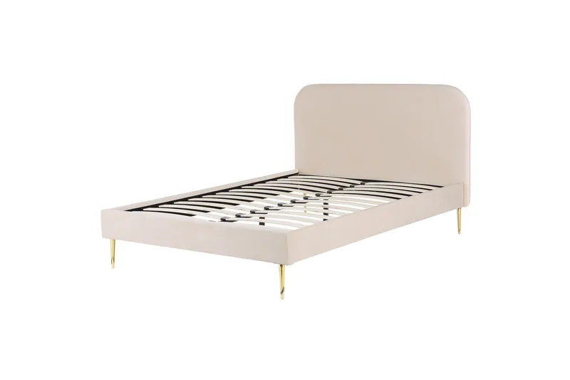Dubbelsäng av sammet 140 x 200 Beige FLAYAT, undefined