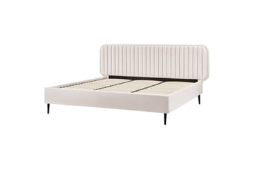 Dubbelsäng Brin med lamellram Beige-Svart, 180x200 cm - Beige-Svart, 180x200 cm - Möbler - Säng - Sängram & sängstomme