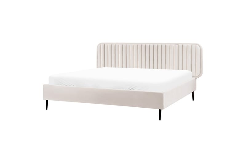Dubbelsäng Brin med lamellram Beige-Svart, 180x200 cm - Beige-Svart, 180x200 cm - Möbler - Säng - Sängram & sängstomme