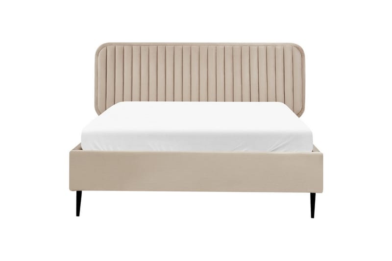 Dubbelsäng Brin med lamellram Taupe-Svart, 140x200 cm - Taupe-Svart, 140x200 cm - Möbler - Säng - Sängram & sängstomme