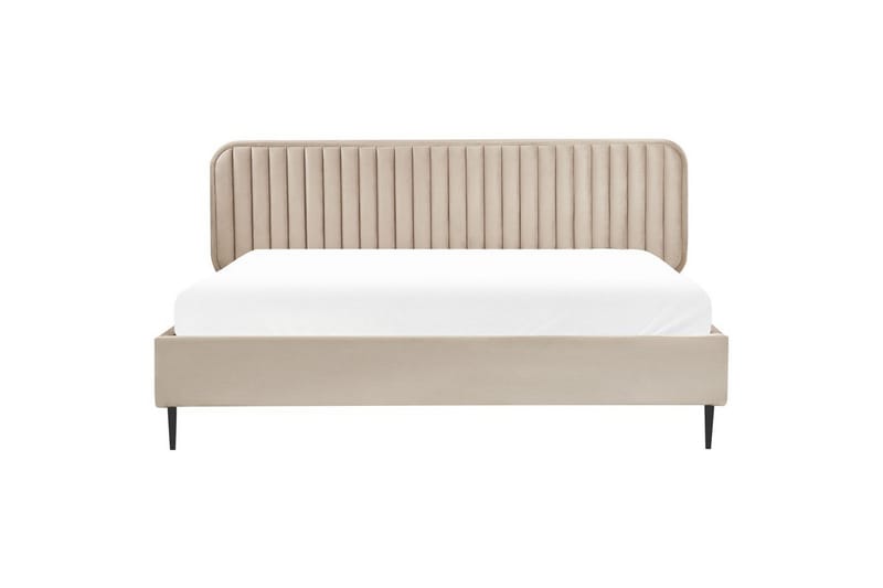 Dubbelsäng Brin med lamellram Taupe-Svart, 180x200 cm - Taupe-Svart, 180x200 cm - Möbler - Säng - Sängram & sängstomme