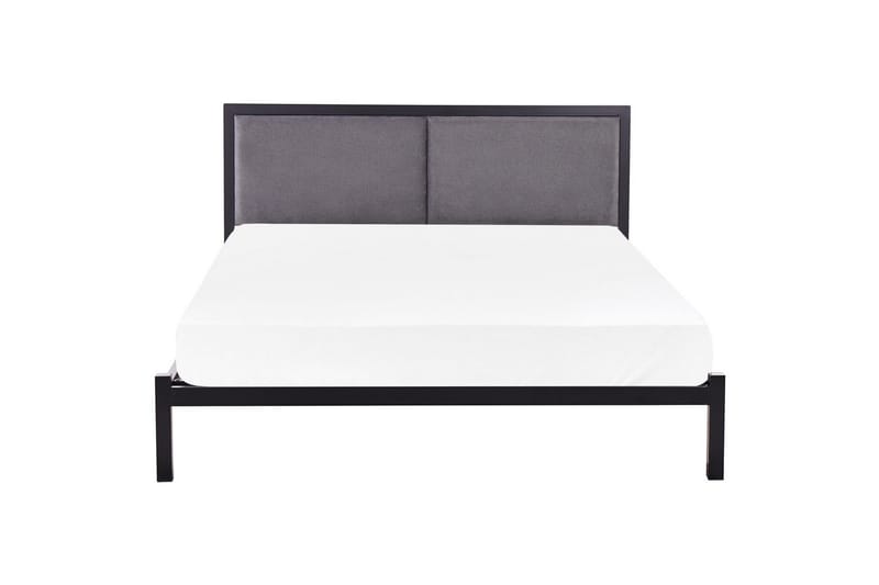 Dubbelsäng Clamart med lamellram Svart-Grå, 140x200 cm - Svart-Grå, 140x200 cm - Möbler - Säng - Ramsäng