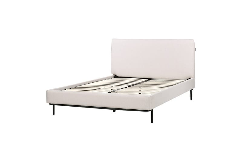 Dubbelsäng Corio med lamellram Beige-Svart, 140x200 cm - Beige-Svart, 140x200 cm - Möbler - Säng - Ramsäng