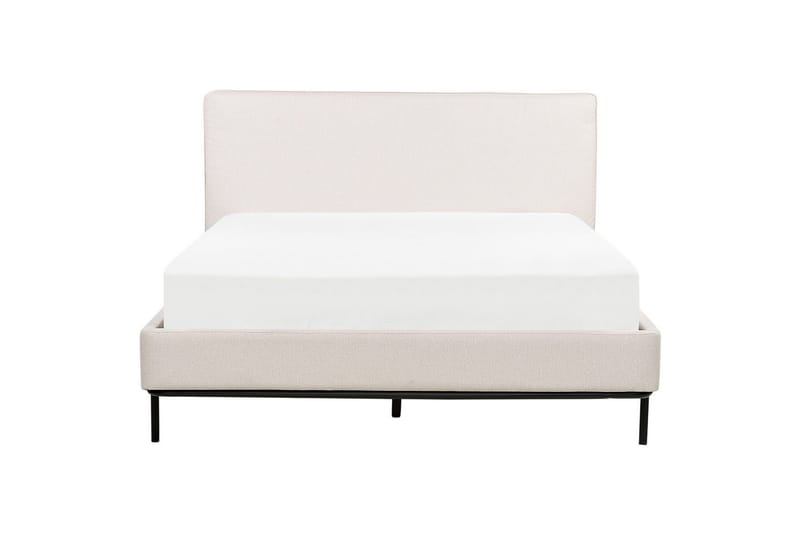 Dubbelsäng Corio med lamellram Beige-Svart, 140x200 cm - Beige-Svart, 140x200 cm - Möbler - Säng - Ramsäng