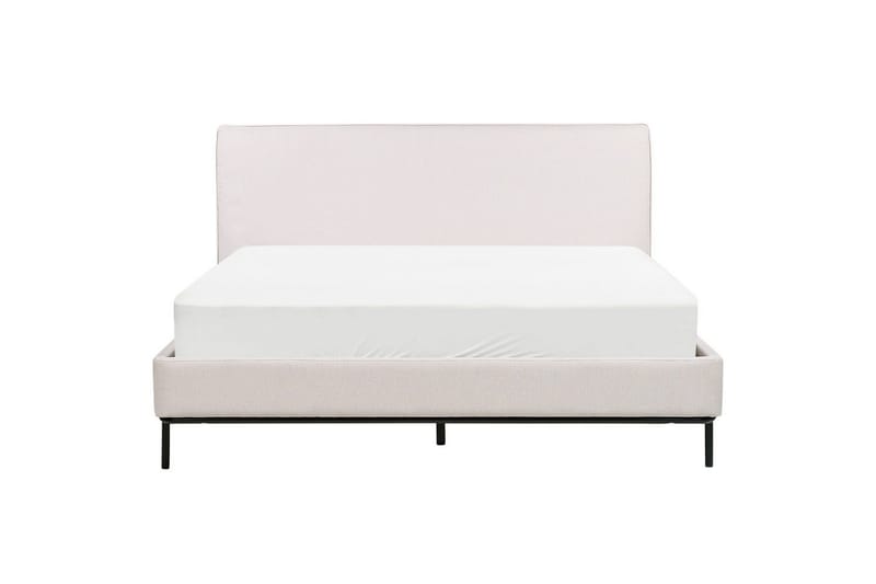 Dubbelsäng Corio med lamellram Beige-Svart, 160x200 cm - Beige-Svart, 160x200 cm - Möbler - Säng - Ramsäng