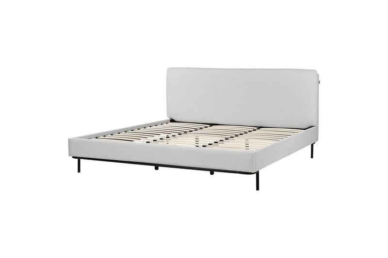 Dubbelsäng Corio med lamellram Grå-Svart, 180x200 cm - Grå-Svart, 180x200 cm - Möbler - Säng - Sängram & sängstomme