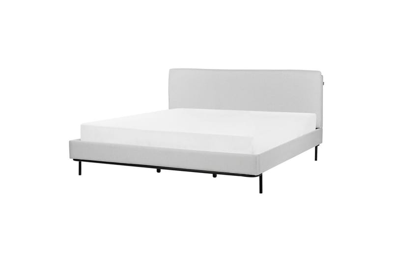 Dubbelsäng Corio med lamellram Grå-Svart, 180x200 cm - Grå-Svart, 180x200 cm - Möbler - Säng - Dubbelsäng