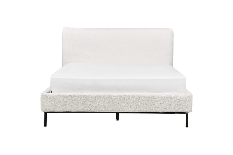 Dubbelsäng Corio med lamellram Vit-Svart, 140x200 cm - Vit-Svart, 140x200 cm - Möbler - Säng - Dubbelsäng