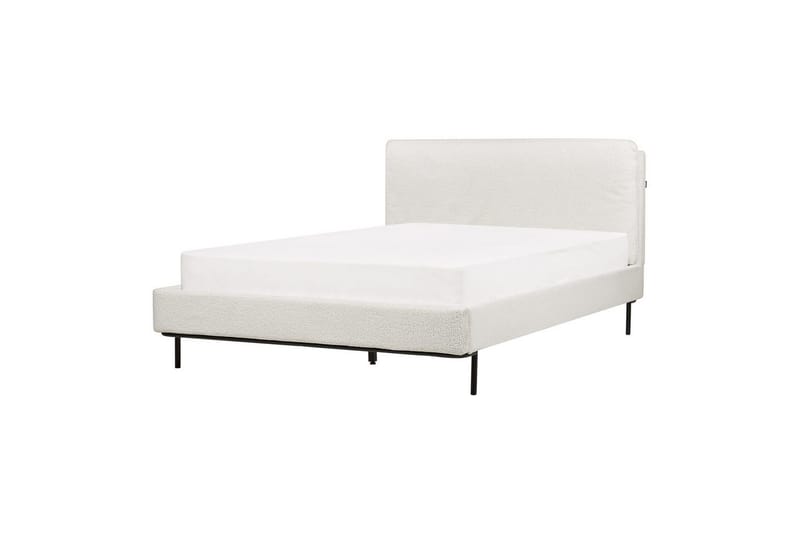 Dubbelsäng Corio med lamellram Vit-Svart, 140x200 cm - Vit-Svart, 140x200 cm - Möbler - Säng - Dubbelsäng