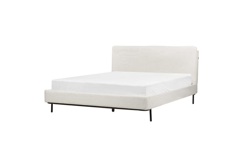 Dubbelsäng Corio med lamellram Vit-Svart, 160x200 cm - Vit-Svart, 160x200 cm - Möbler - Säng - Dubbelsäng