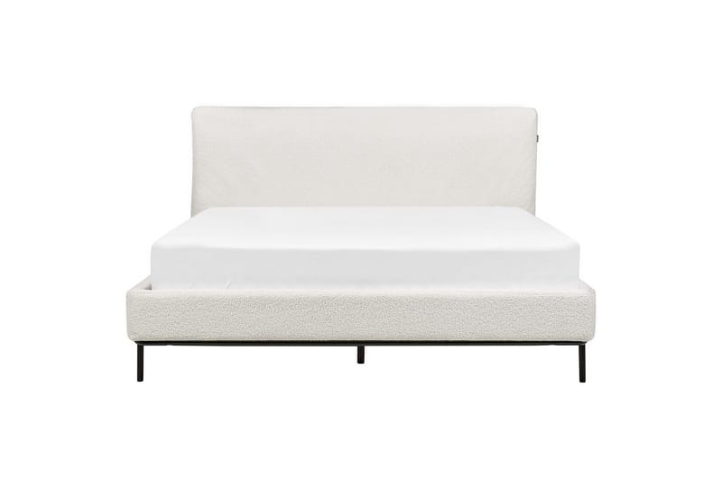 Dubbelsäng Corio med lamellram Vit-Svart, 160x200 cm - Vit-Svart, 160x200 cm - Möbler - Säng - Dubbelsäng