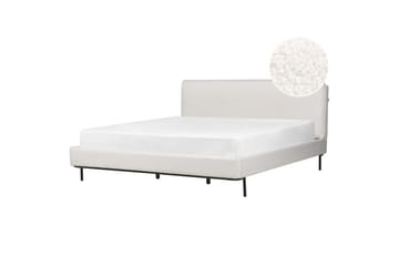 Dubbelsäng Corio med lamellram Vit-Svart, 180x200 cm