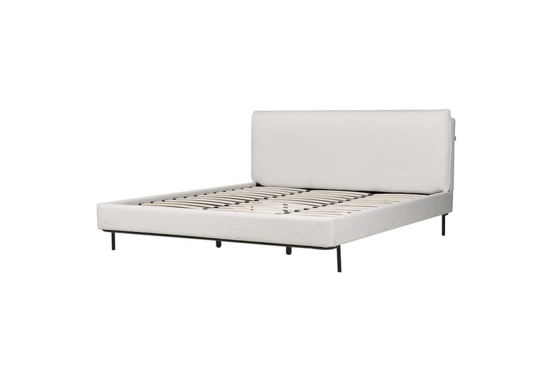 Dubbelsäng Corio med lamellram Vit-Svart, 180x200 cm - Vit-Svart, 180x200 cm - Möbler - Säng - Ramsäng