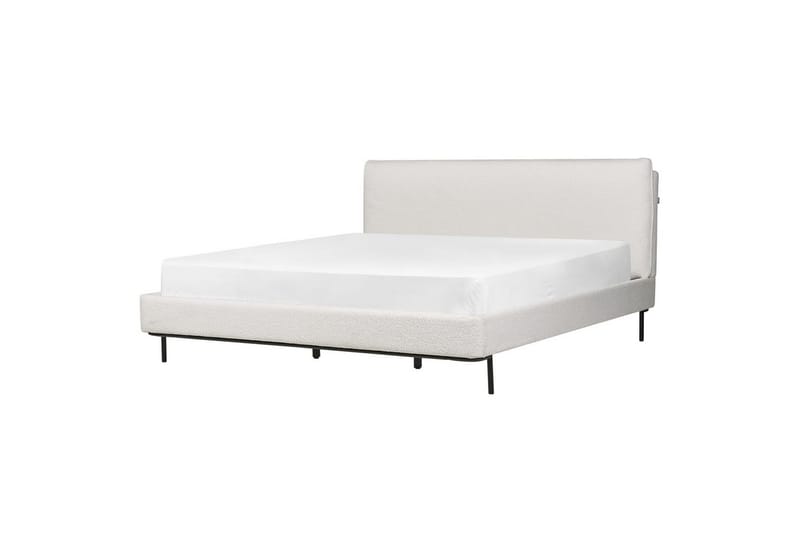 Dubbelsäng Corio med lamellram Vit-Svart, 180x200 cm - Vit-Svart, 180x200 cm - Möbler - Säng - Dubbelsäng