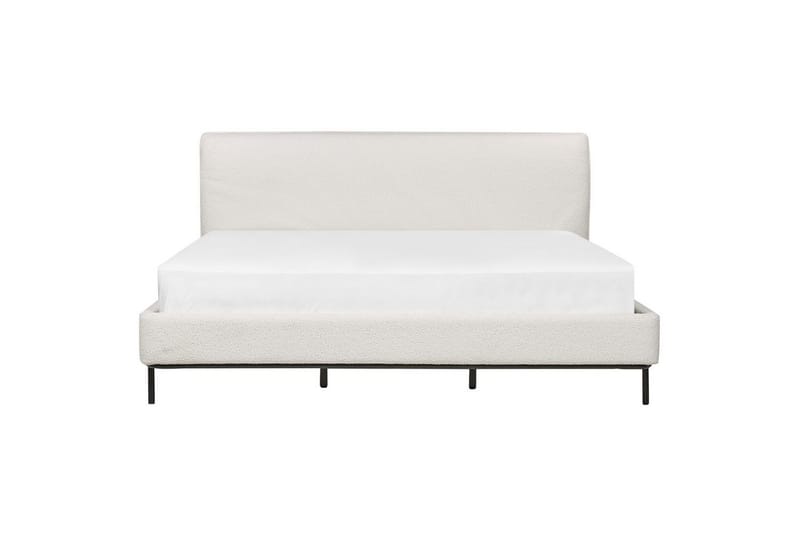 Dubbelsäng Corio med lamellram Vit-Svart, 180x200 cm - Vit-Svart, 180x200 cm - Möbler - Säng - Dubbelsäng