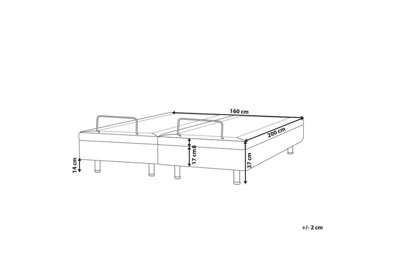 Dubbelsäng Duke Grå-Svart - Grå-Svart - Möbler - Säng - Komplett sängpaket