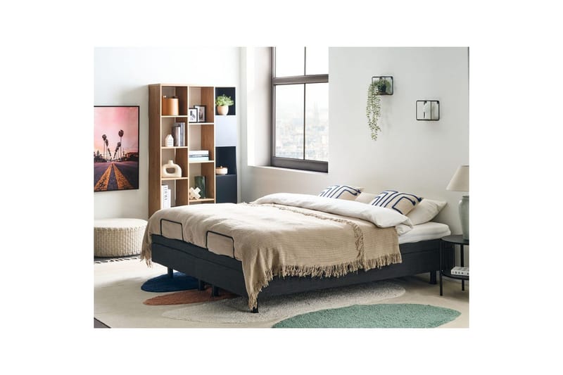 Dubbelsäng Duke Grå-Svart - Grå-Svart - Möbler - Säng - Komplett sängpaket