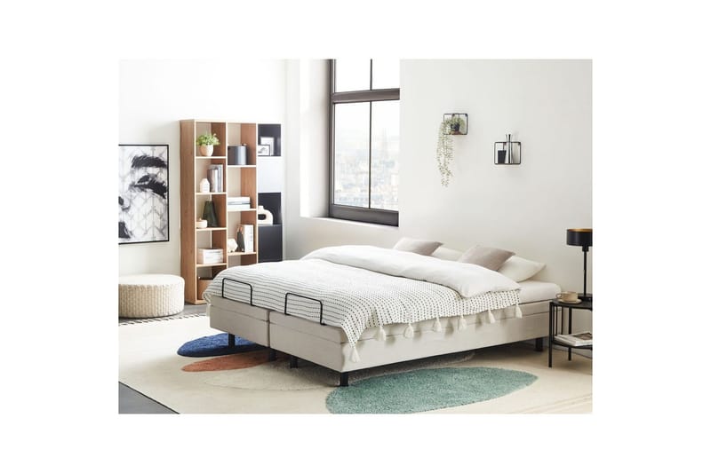Dubbelsäng Duke II Beige-Svart, 160x200 cm - Beige-Svart, 160x200 cm - Möbler - Säng - Komplett sängpaket