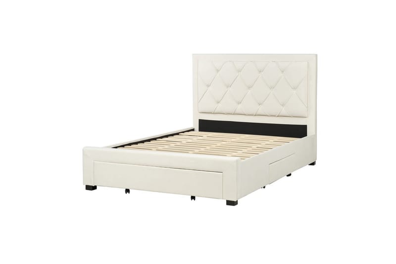 Dubbelsäng Lievin med förvaring 140x200 cm - 140x200 cm - Möbler - Säng - Sängram & sängstomme