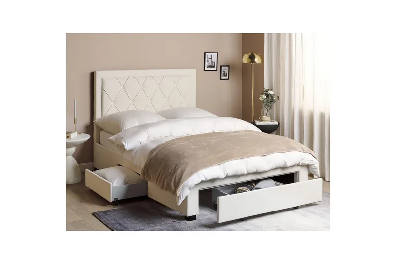 Dubbelsäng Lievin med förvaring 140x200 cm - 140x200 cm - Möbler - Säng - Sängram & sängstomme