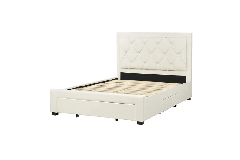 Dubbelsäng Lievin med förvaring 140x200 cm - 140x200 cm - Möbler - Säng - Sängram & sängstomme