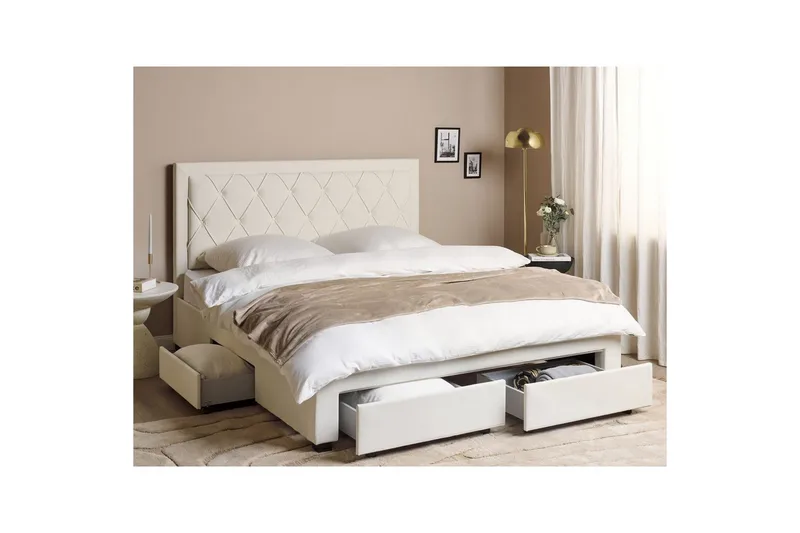 Dubbelsäng Lievin med förvaring 180x200 cm - 180x200 cm - Möbler - Säng - Sängram & sängstomme