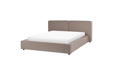 Dubbelsäng Linards med lamellram Brun-Svart, 160x200 cm