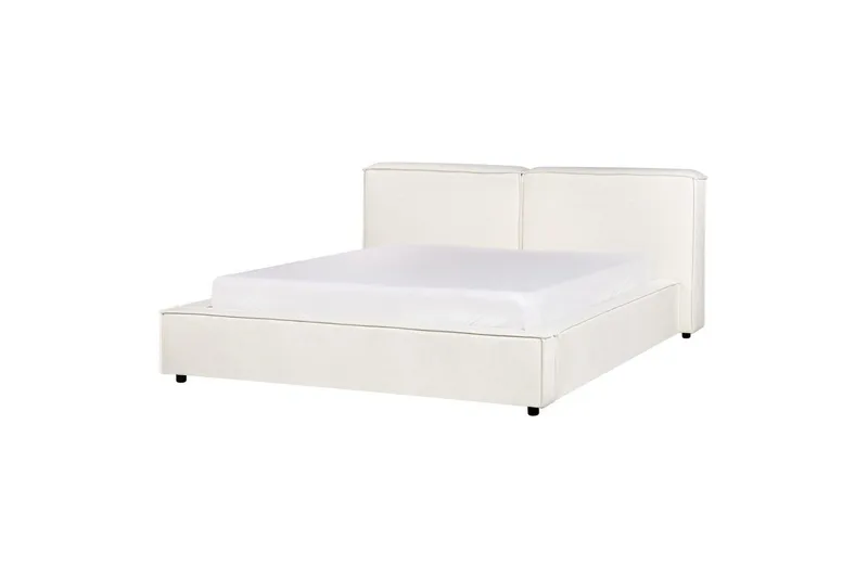 Dubbelsäng Linards med lamellram Vit, 160x200 cm, Vit, 160x200 cm