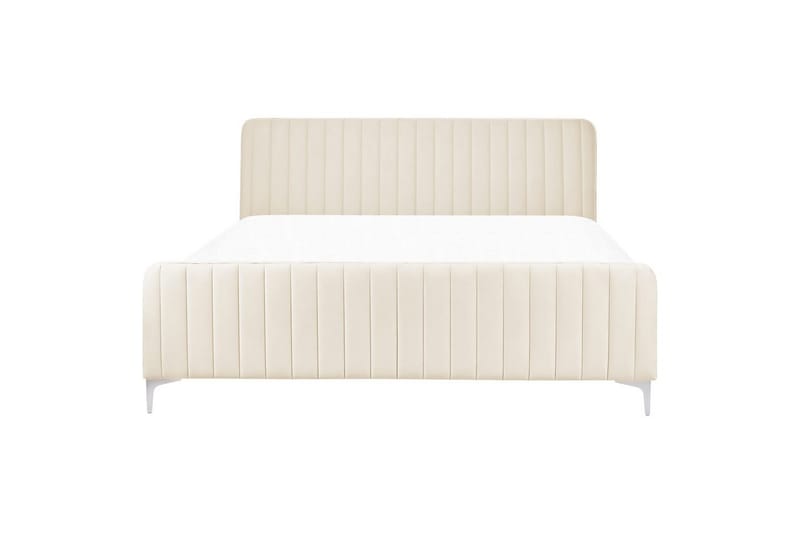 Dubbelsäng Lunan med lamellram Beige-Silver, 180x200 cm - Beige-Silver, 180x200 cm - Möbler - Säng - Ramsäng