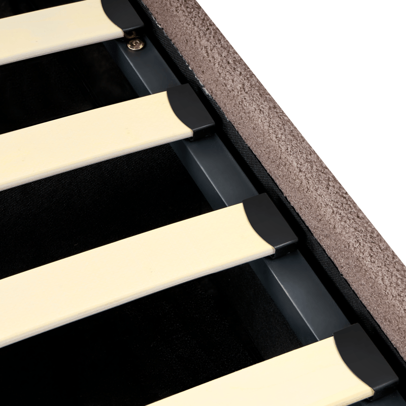Dubbelsäng Massognes 140x200 cm - Taupe - Möbler - Säng - Sängram & sängstomme