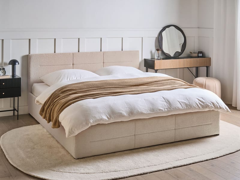 Dubbelsäng Massognes 180x200 cm - Beige - Möbler - Säng - Sängram & sängstomme