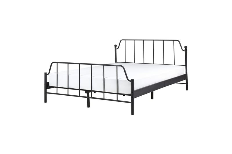 Dubbelsäng Mauressac med lamellram Svart, 140x200 cm - Svart, 140x200 cm - Möbler - Säng - Sängram & sängstomme