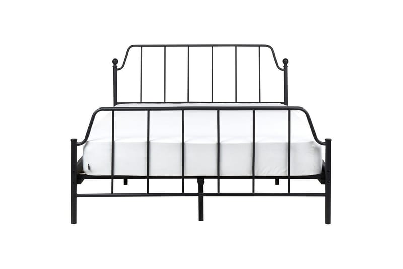 Dubbelsäng Mauressac med lamellram Svart, 140x200 cm - Svart, 140x200 cm - Möbler - Säng - Sängram & sängstomme