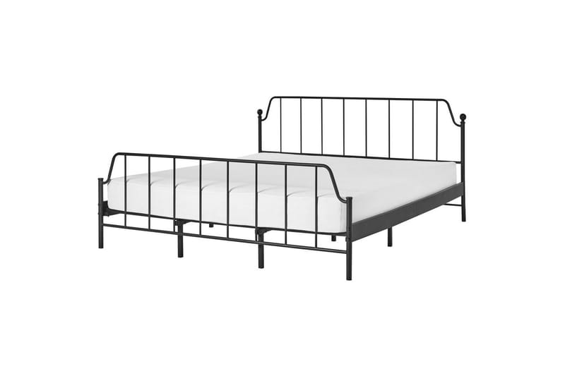 Dubbelsäng Mauressac med lamellram Svart, 180x200 cm - Svart, 180x200 cm - Möbler - Säng - Sängram & sängstomme